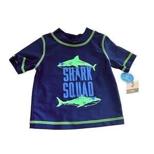Carters Baby Rash Guard Shark Squad UPF 50+ Sun Protection 9M Swim Top